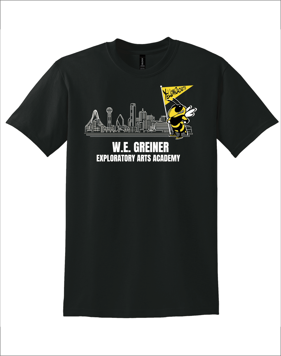 Dallas Skyline Yellowjackets T-Shirt Black - 8th Grade