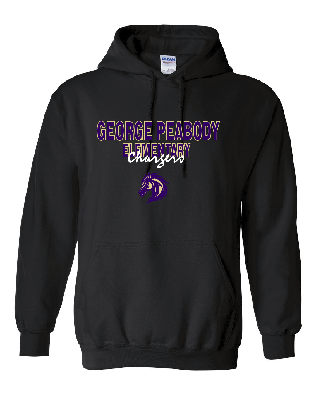 George Peabody Chargers Scrip Black Hoodie - GPE6