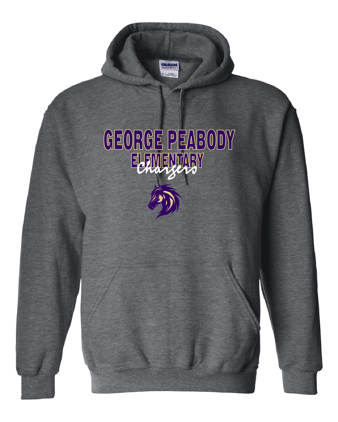 George Peabody Chargers Scrip Dark Heather Hoodie - GPE6