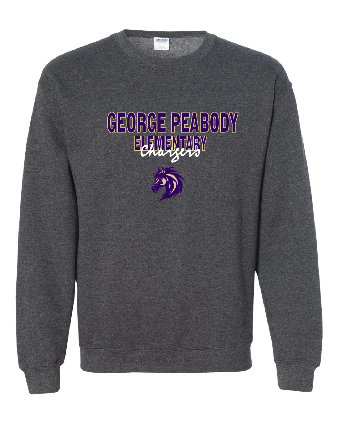 George Peabody Chargers Scrip Dark Heather Sweatshirt - GPE6