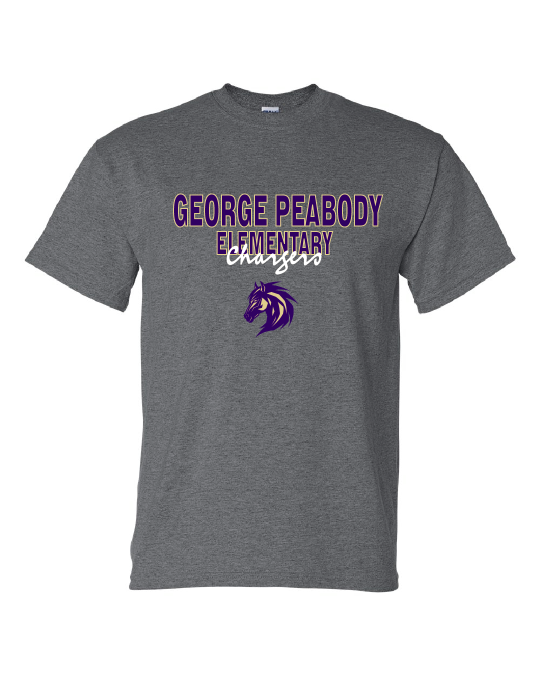 George Peabody Chargers Scrip Dark Heather T-shirt - GPE6