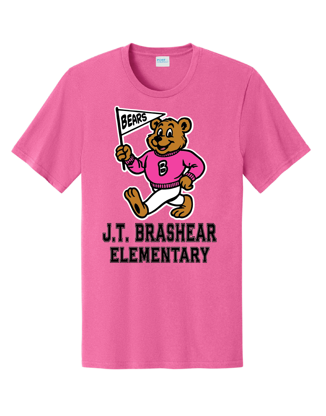 JT Brashear Elementary Bears Pink - T shirt