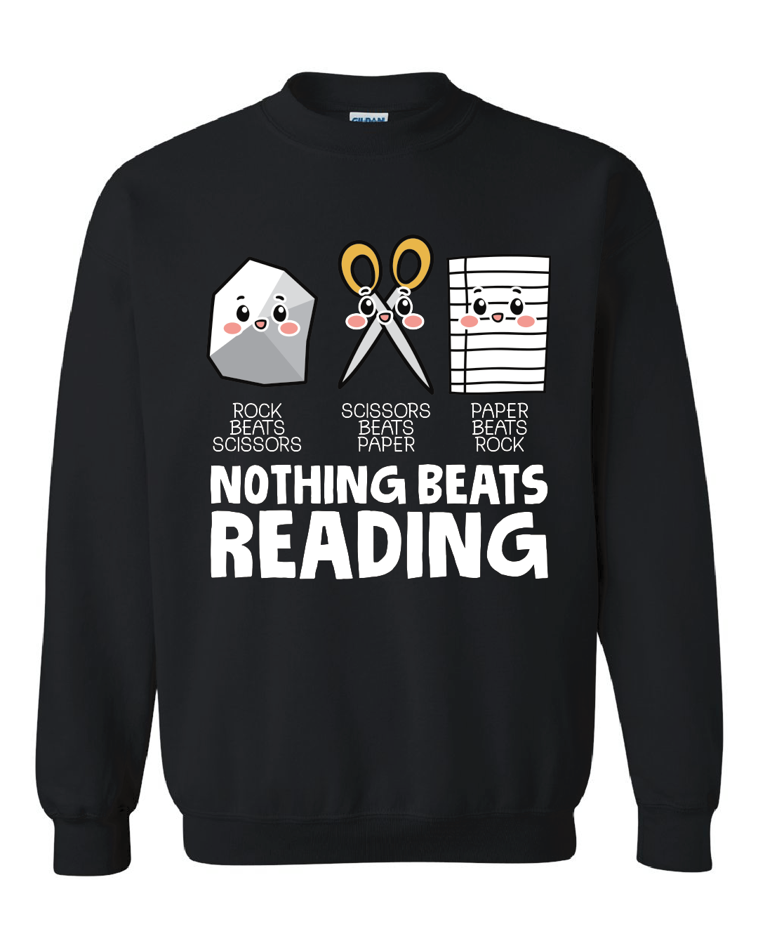 Nothing Beats Reading - Black Sweatshirt - DTX6