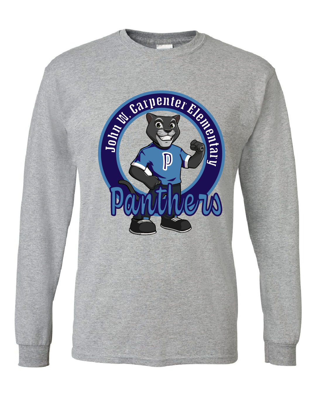 Panther Mascot - Longsleeve -Sport Grey
