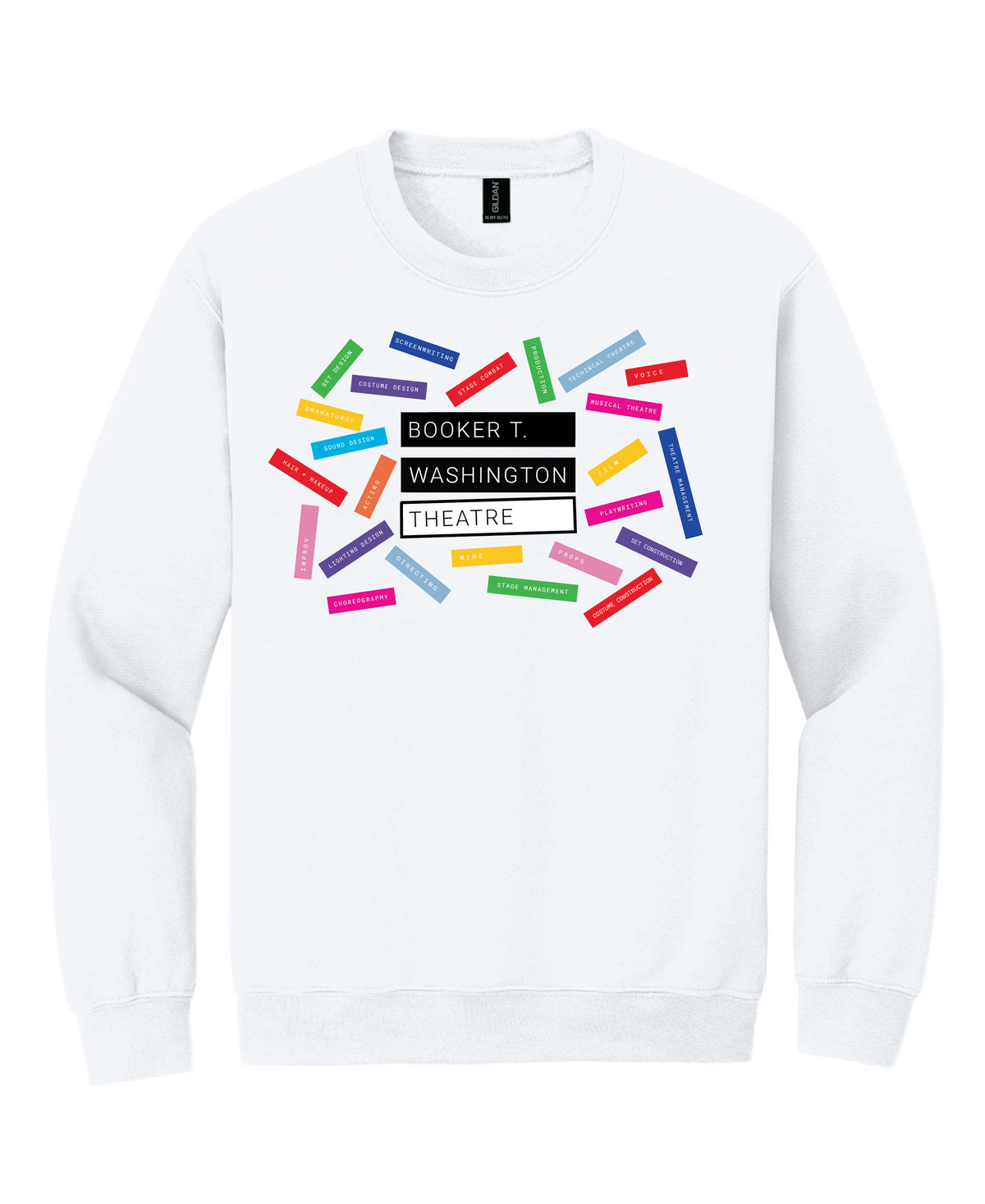 Theatre Confetti - White Sweatshirt