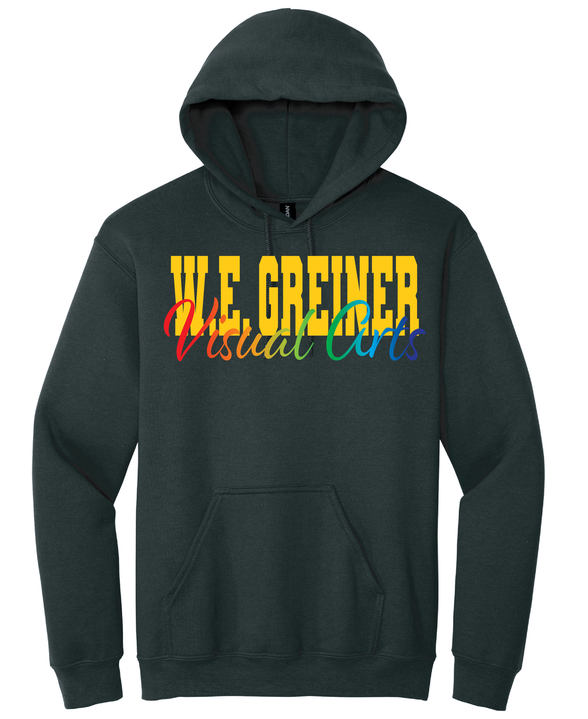 Visual Art Script Hoodie - Black