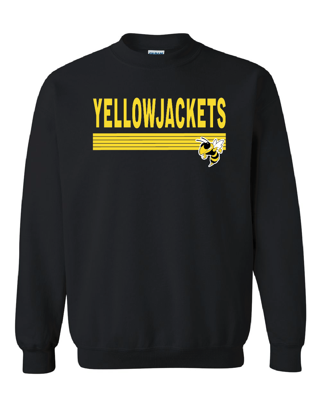 Yellowjackets with Mascot - Black Sweatshirt