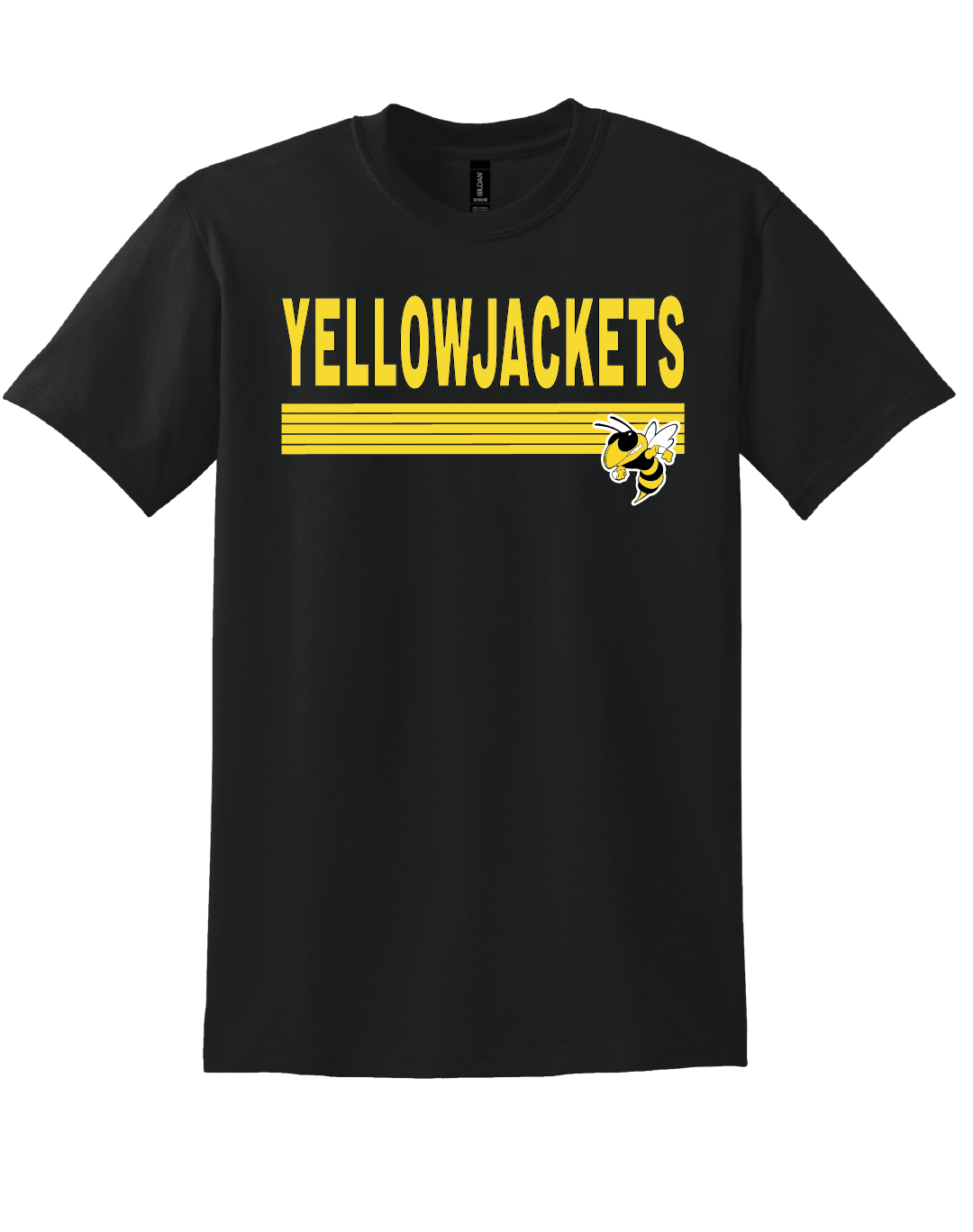 Yellowjackets with Mascot Black T-Shirt