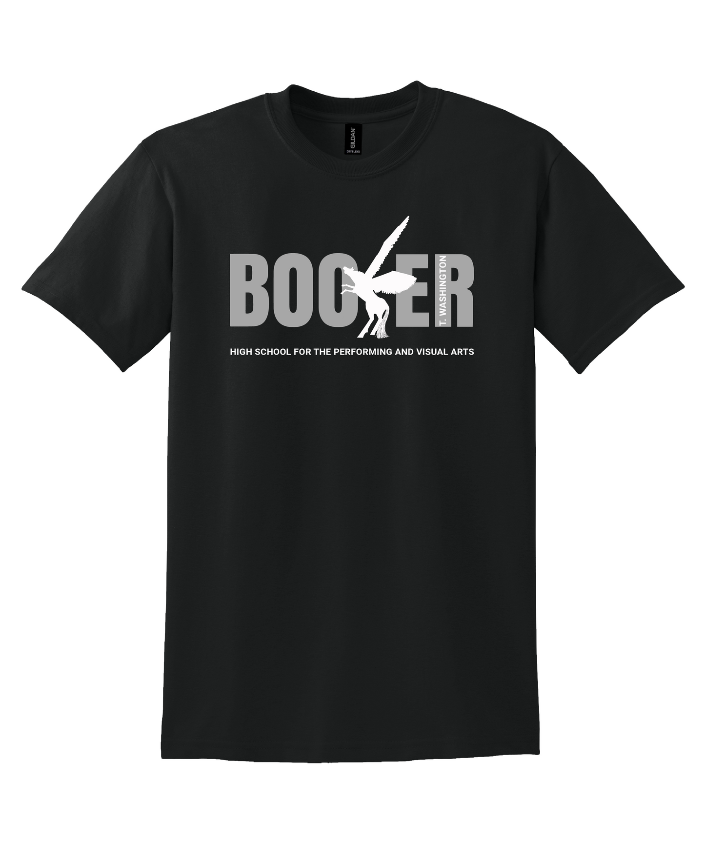 Booker T Pegasus - Mono - Black - T-shirt
