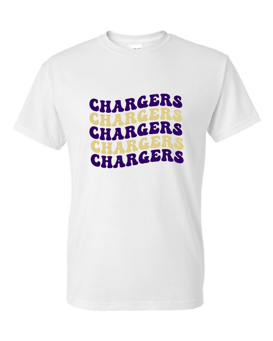 Groovy Chargers White T-shirt - GPE3