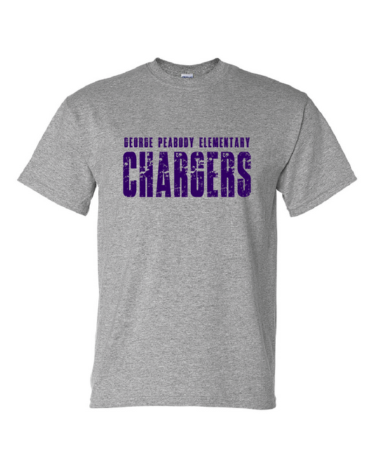 Chargers Grunge Sport Grey T-shirt - GPE7