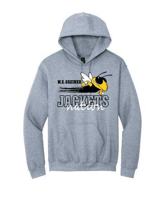 Jacket Nation - Hoodie - Sport Grey
