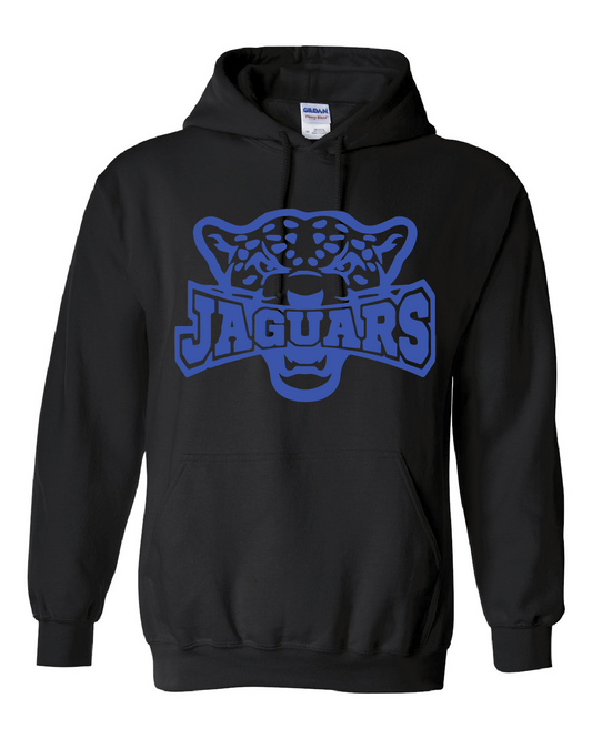 Jaguars - Royal - on Black Hoodie - DTX2