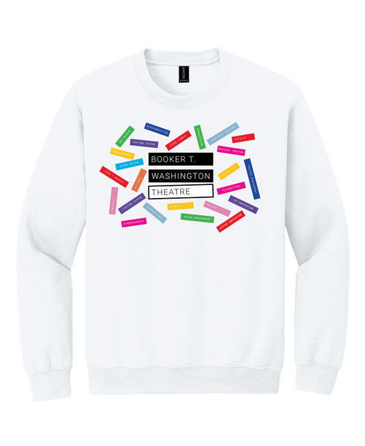 Theatre Confetti - White Sweatshirt