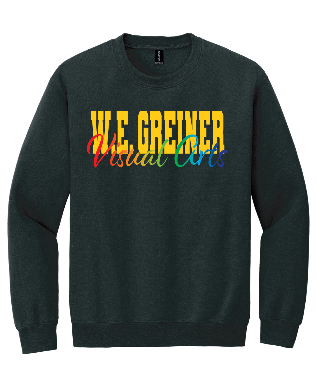 Visual Arts Script Crewneck - Black